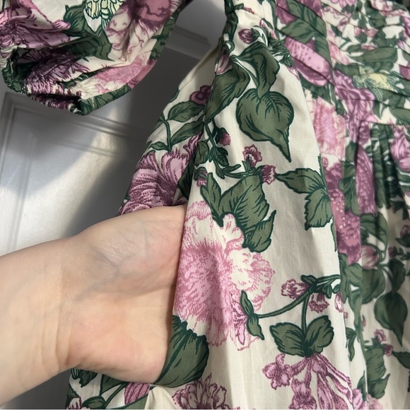 NWT Abercrombie & Fitch large Emerson Poplin floral puff sleeve mini dress - Picture 11 of 13